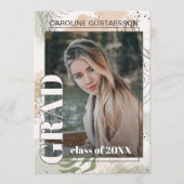 Botanischer Abschluss Floral Boho Ankündigung (Vorderseite)