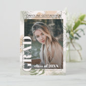 Botanischer Abschluss Floral Boho Ankündigung (Stehend Vorderseite)