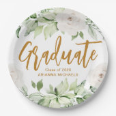 Botanischer Abschluss für Blumenschreiber Pappteller (Vorderseite)