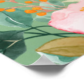 Botanischer Abschluss in Beobingrosa Poster (Ecke)