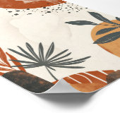 Botanischer abstrakter Boho Poster (Ecke)