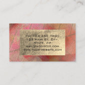 Botanischer Abstrakter Influenzakünstler Visitenkarte (Rückseite)