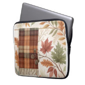 Botanischer Abstrakter Laptop-Sieb - Erdnähe Blätt Laptopschutzhülle (Vorderseite Links)