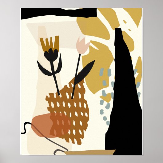 Botanischer Abstrakter Minimal 02 #Illustration Poster (Vorne)