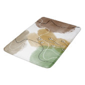 Botanischer Abtract Earth Tone Badematte (Schrägansicht)