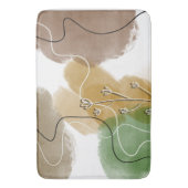 Botanischer Abtract Earth Tone Badematte (Vorderseite Vertikal)