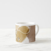 Botanischer Abtract Earth Tone Espressotasse (Vorderseite Rechts)