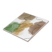 Botanischer Abtract Earth Tone Fliese (Seite)