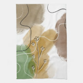 Botanischer Abtract Earth Tone Geschirrtuch (Vertikal)