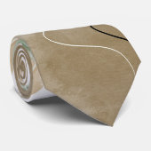 Botanischer Abtract Earth Tone Krawatte (Gerollt)