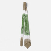 Botanischer Abtract Earth Tone Krawatte (Rückseite)