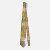 Botanischer Abtract Earth Tone Krawatte (Vorderseite)