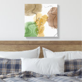 Botanischer Abtract Earth Tone Leinwanddruck (Insitu (Schlafzimmer))
