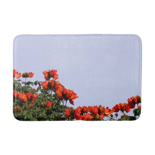 Botanischer afrikanischer Tulpe-Baum Badematte (Vorderseite)