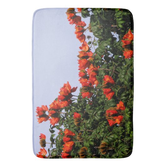 Botanischer afrikanischer Tulpe-Baum Badematte (Vorderseite Vertikal)