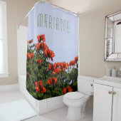 Botanischer afrikanischer Tulpe-Baum Duschvorhang (Beispiel)