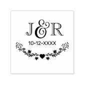 Botanischer Ampersand Paar 2 Anfangsmonogm Datum C Permastempel (Design)