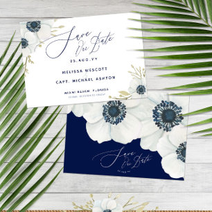 Botanischer Anemone Wedding Sa Save The Date