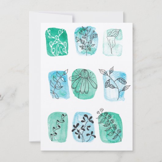 Botanischer Anlass zur Wasserfarbdoodle (Vorderseite)
