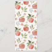 Botanischer Apfel Unserer Augen Menu 4x9 Karte (Rückseite)