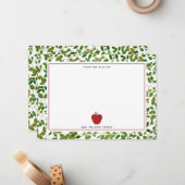 Botanischer Apple-Lehrer Mitteilungskarte (Vorderseite/Rückseite Beispiel)