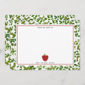 Botanischer Apple-Lehrer Mitteilungskarte (Vorne/Hinten)