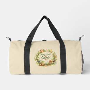 Botanischer Aquarell-Blumenkranz Inspirierend Duffle Bag