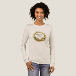 Botanischer Aquarell-Blumenkranz Inspirierend  Tri-Blend Shirt