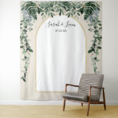 Botanischer Arch beige Braut Foto Stand Wandteppich (Beispiel)
