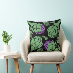 Botanischer Artischocken-Kunst-Wohndesign Kissen