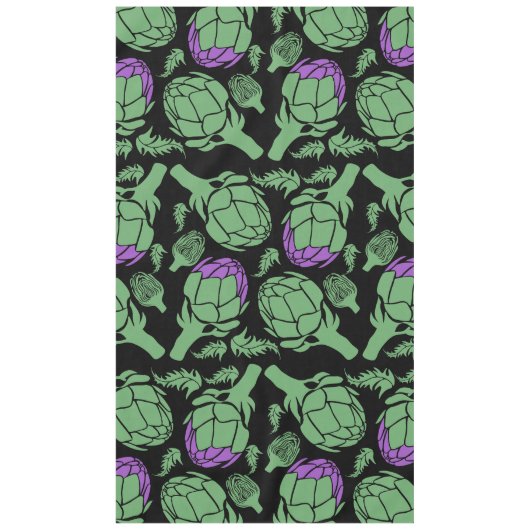 Botanischer Artischocken-Kunst-Wohndesign Tischdecke (Vorderseite)