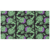 Botanischer Artischocken-Kunst-Wohndesign Tischdecke (Vorderseite (Horizontal))