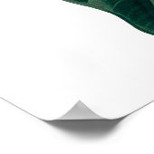 Botanischer Ausdruck tropischer großer Blätter Poster (Ecke)