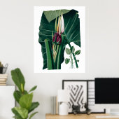 Botanischer Ausdruck tropischer großer Blätter Poster (Heimbüro)