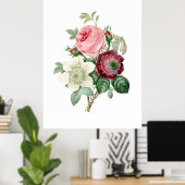 Botanischer Ausdruck von ROSE, originell von Redou Poster (Heimbüro)
