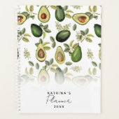 Botanischer Avocado Aquarellfarbe Monatlich Planer (Vorderseite)