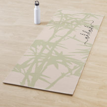 Botanischer Bamboo Foliage Bali Monogramm Yoga Mat
