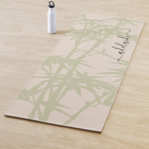 Botanischer Bamboo Foliage Bali Monogramm Yoga Mat Yogamatte