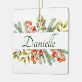 Botanischer Banner personalisiert Keramikornament (Links)