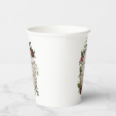 Botanischer Bauernhof rustikale Holzschnitzel Hoch Pappbecher (Rechts)