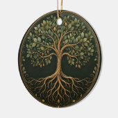Botanischer Baum, Baum des Lebens, Keramik-Ornamen Keramik Ornament (Links)