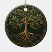 Botanischer Baum, Baum des Lebens, Keramik-Ornamen Keramik Ornament (Hinten)