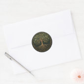 Botanischer Baum, Baum des Lebens, Rund Sticker (Umschlag)