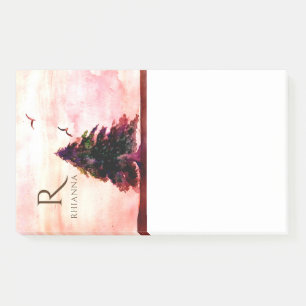 Botanischer Baumbestand Rose Gold Abstrakt Post-it Klebezettel