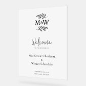 Botanischer Begrüßungsempfang für das Wedelpaar Mo Acrylschild (Winkel)