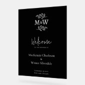 Botanischer Begrüßungsempfang für das Wedelpaar Mo Acrylschild (Winkel)