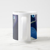 Botanischer Blatt-mit-Wassertropfen-Riesenbecher Jumbo-Tasse (Rückseite)