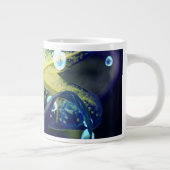 Botanischer Blatt-mit-Wassertropfen-Riesenbecher Jumbo-Tasse (Rechts)