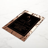 Botanischer Blattleaf, bestickt mit Hochzeit Folieneinladung (Gedreht)