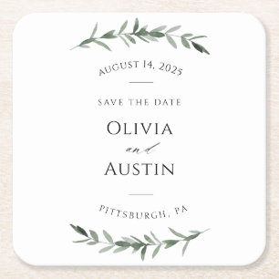 Botanischer Blattweiden Rechteckiger Pappuntersetzer